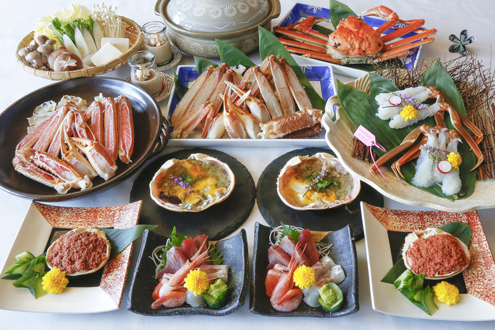 【冬まるごと城崎温泉！３大特典付、かに会席】活け松葉ガニ×焼きガニ×カニすき鍋×城崎ジェラート×ウエルカム城崎ドリンク＋お土産付「海神プラン」