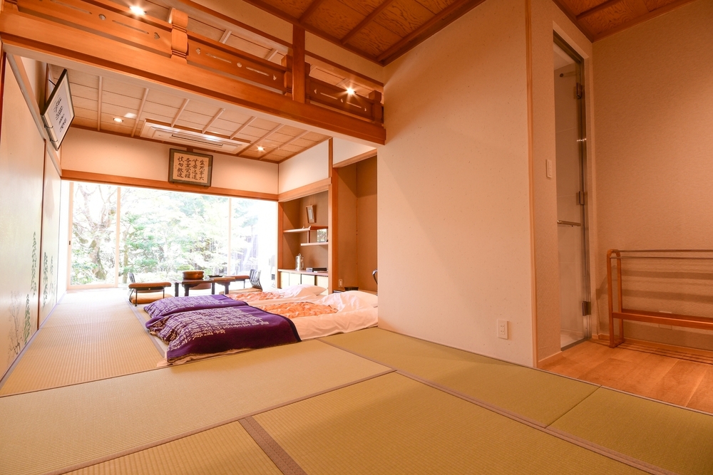 Deluxe room on the garden side (with shower and toilet, vegetarian dinner and breakfast included)
